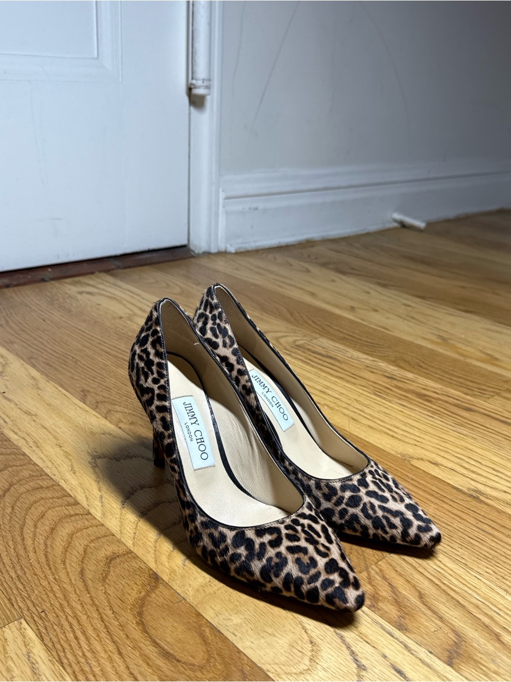 Jimmy Choo Leopard-Print Pointed-Toe Pumps - Brown/Black